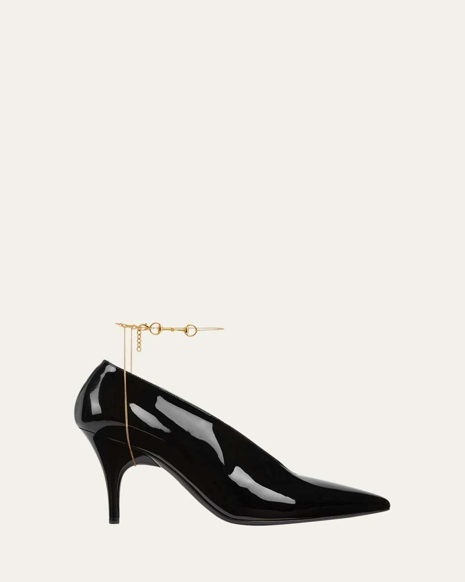 Musa Vernic Patent Leather Anklet Pumps